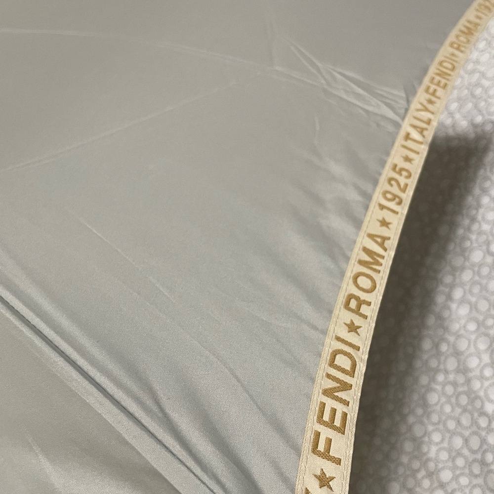 Fendi Light Gray Designer Folding Umbrella - Picture 3 of 10